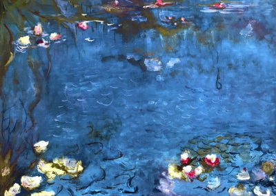 Monet-water-lillies-study-Gouash