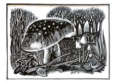 Mushroom-Woodcut-1